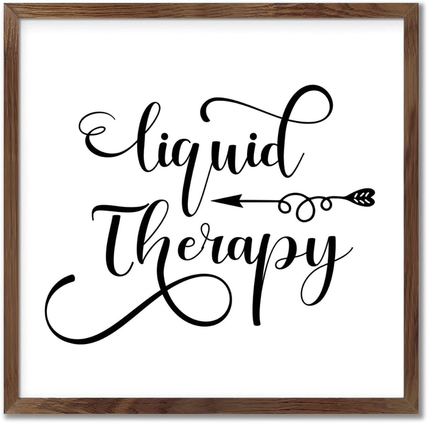 Liquid Therapy Framed Wood Sign 12x12
