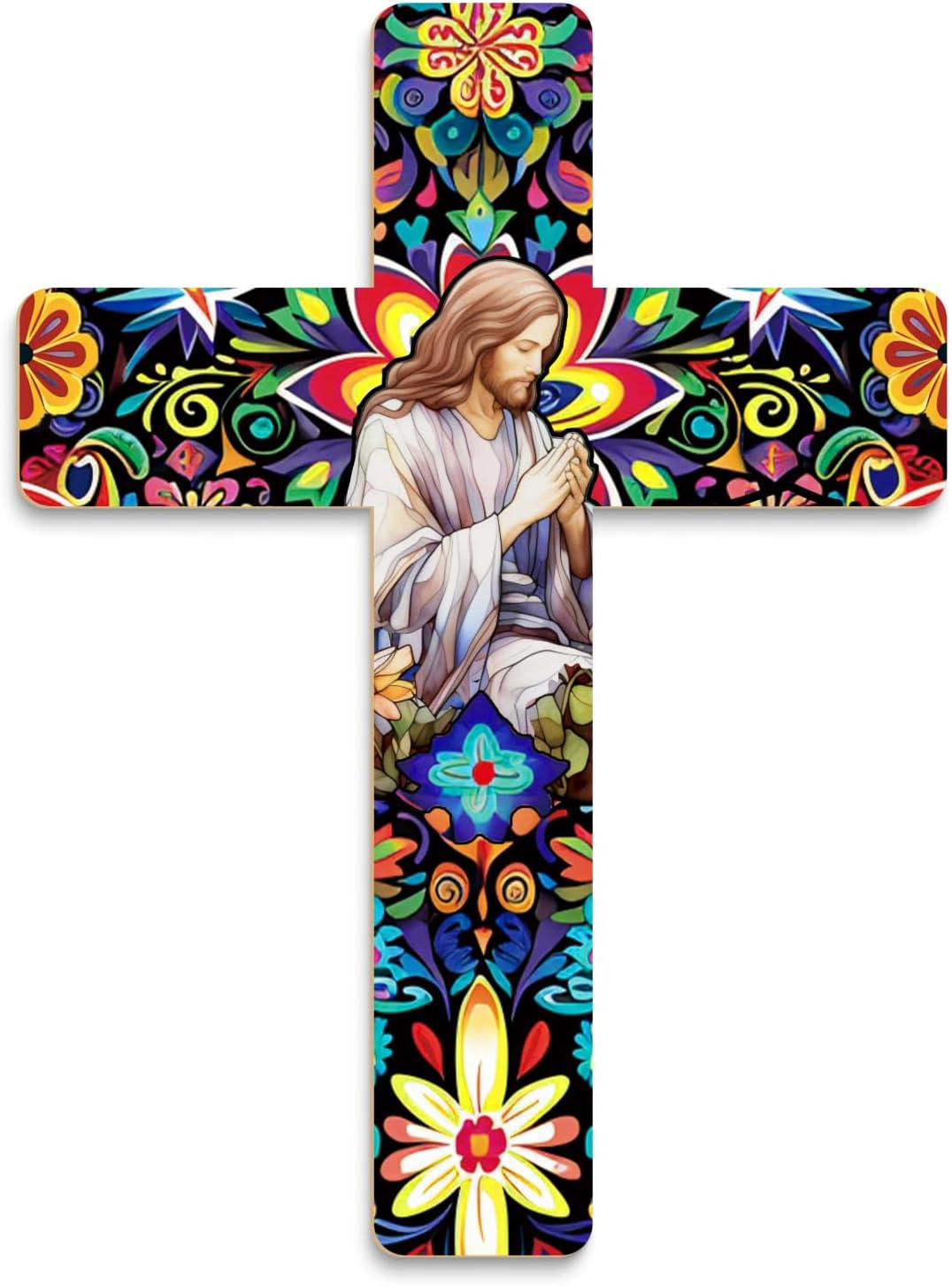 Putuo Decor Floral Cross Wall Decor