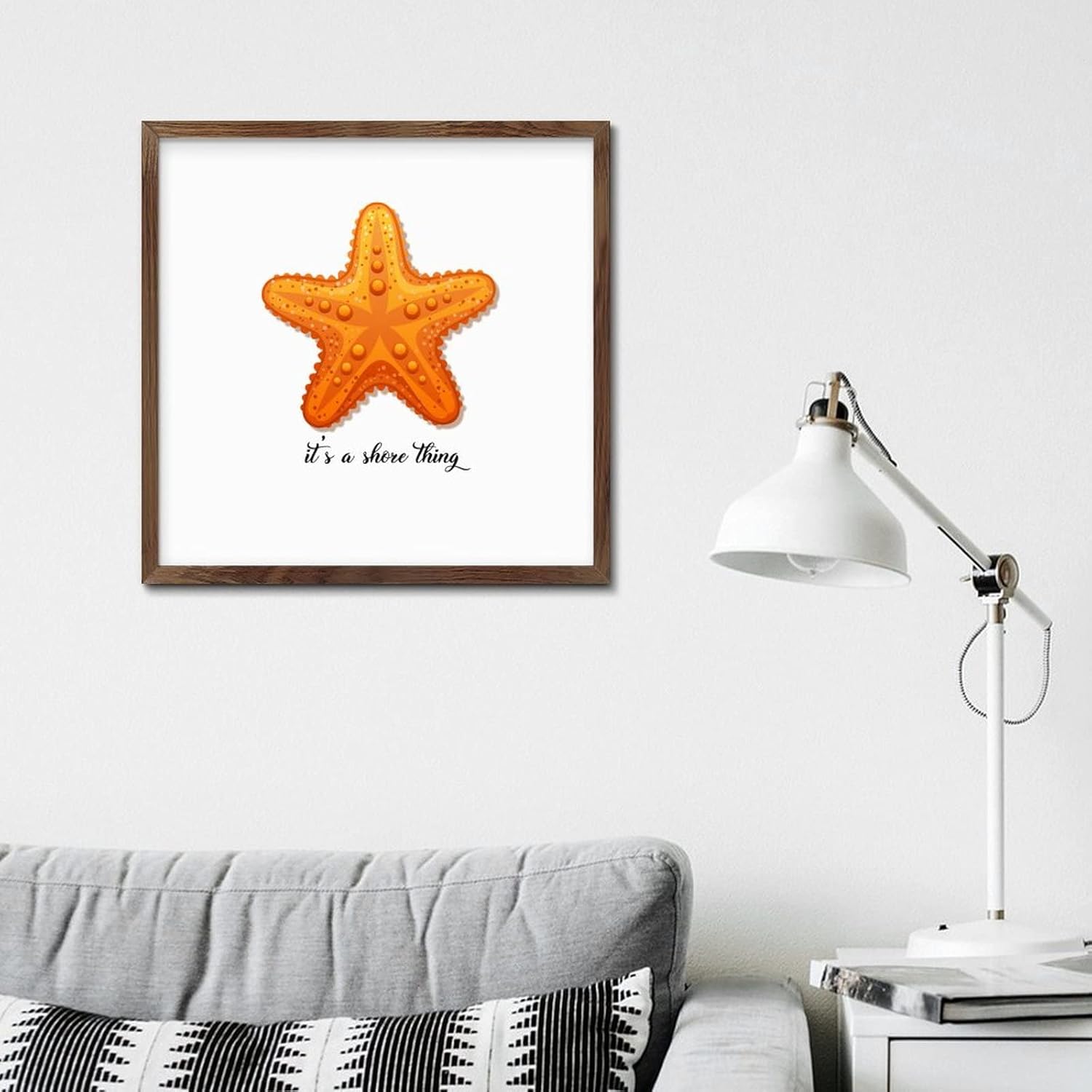 Its A Shore Thing Starfish Wooden Wall Sign 12x12in 1