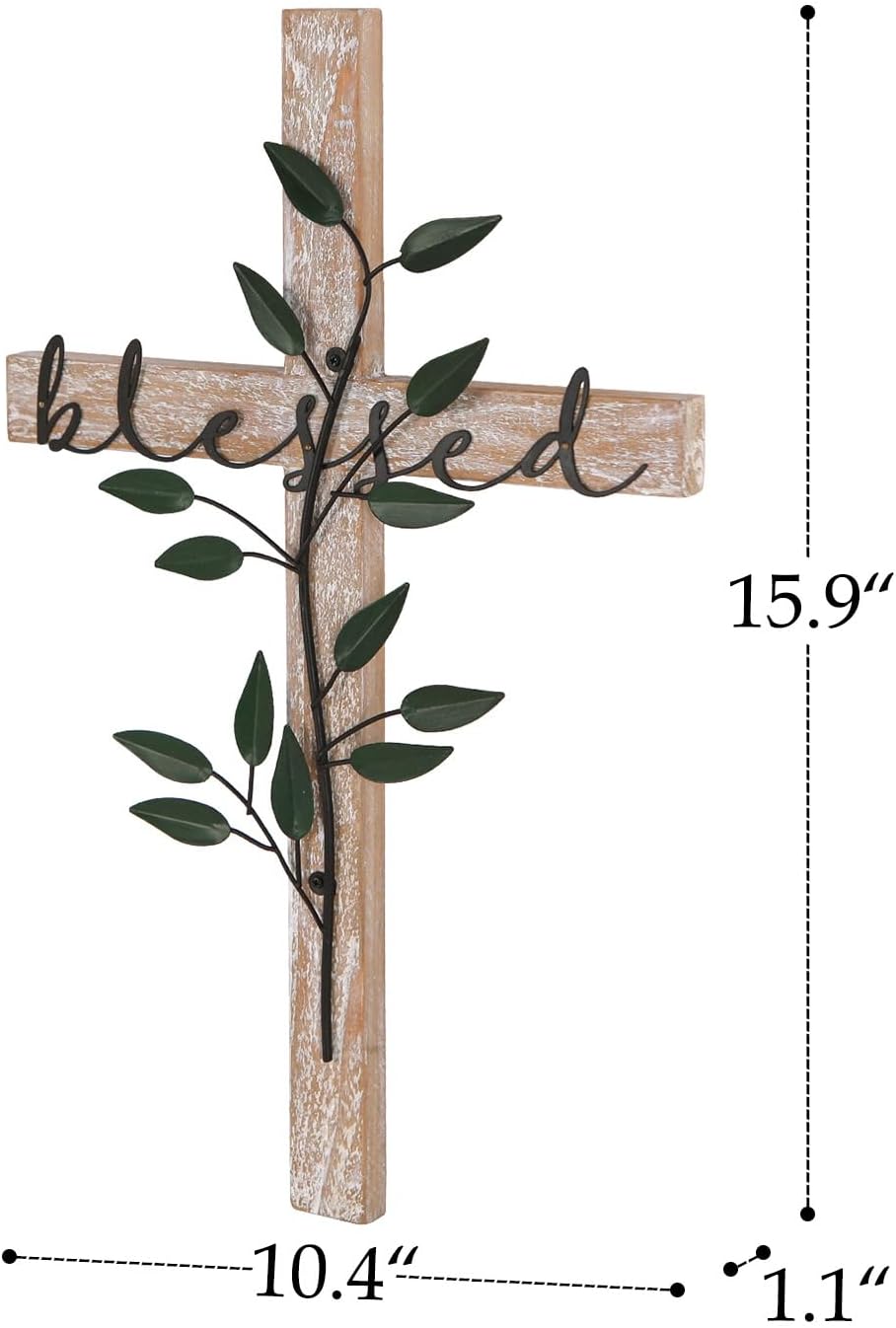NIKKY HOME Wall Cross Rustic Wooden Cross Decor
