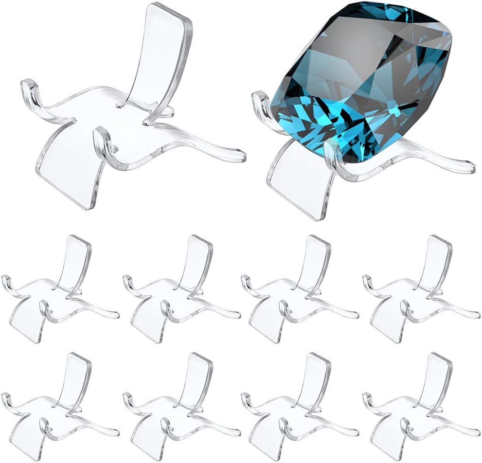 Hipiwe 10 Pack Acrylic Triangle Display Stands