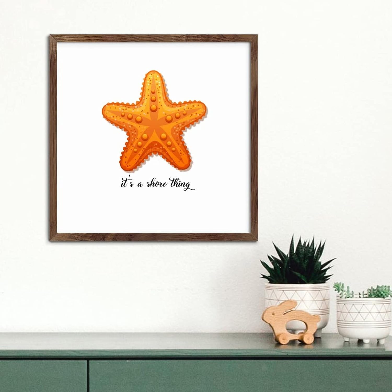 Its A Shore Thing Starfish Wooden Wall Sign 12x12in 1