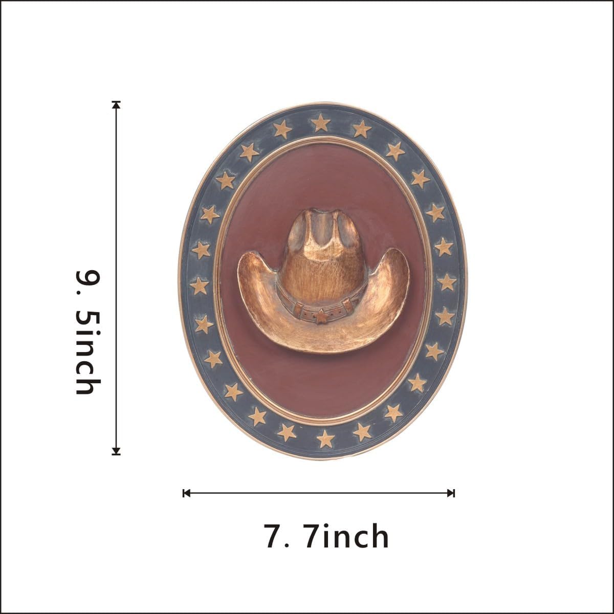 Esvinte Vintage Wall Sculpture with Cowboy Hat