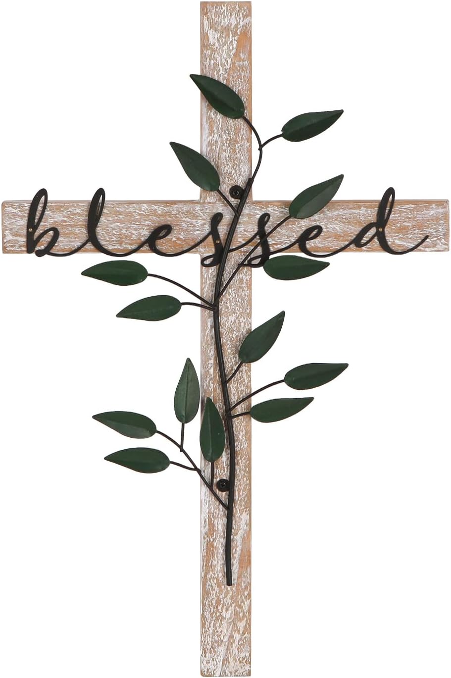 NIKKY HOME Wall Cross Rustic Wooden Cross Decor