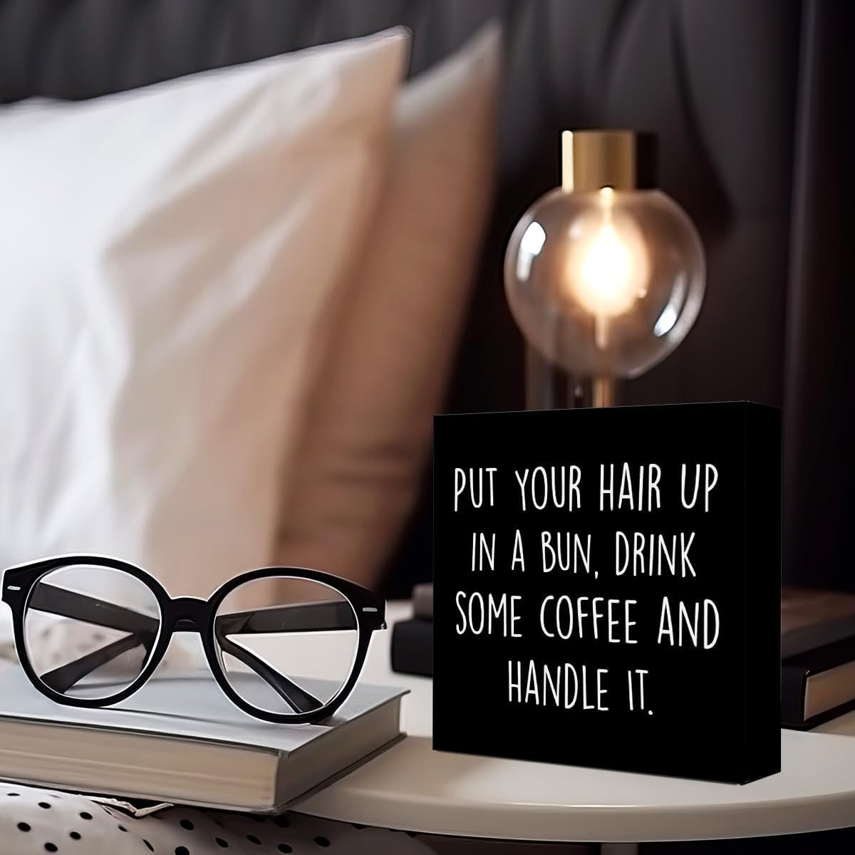 Wuzyou Inspirational Wooden Block Sign 5x5x1 Inch