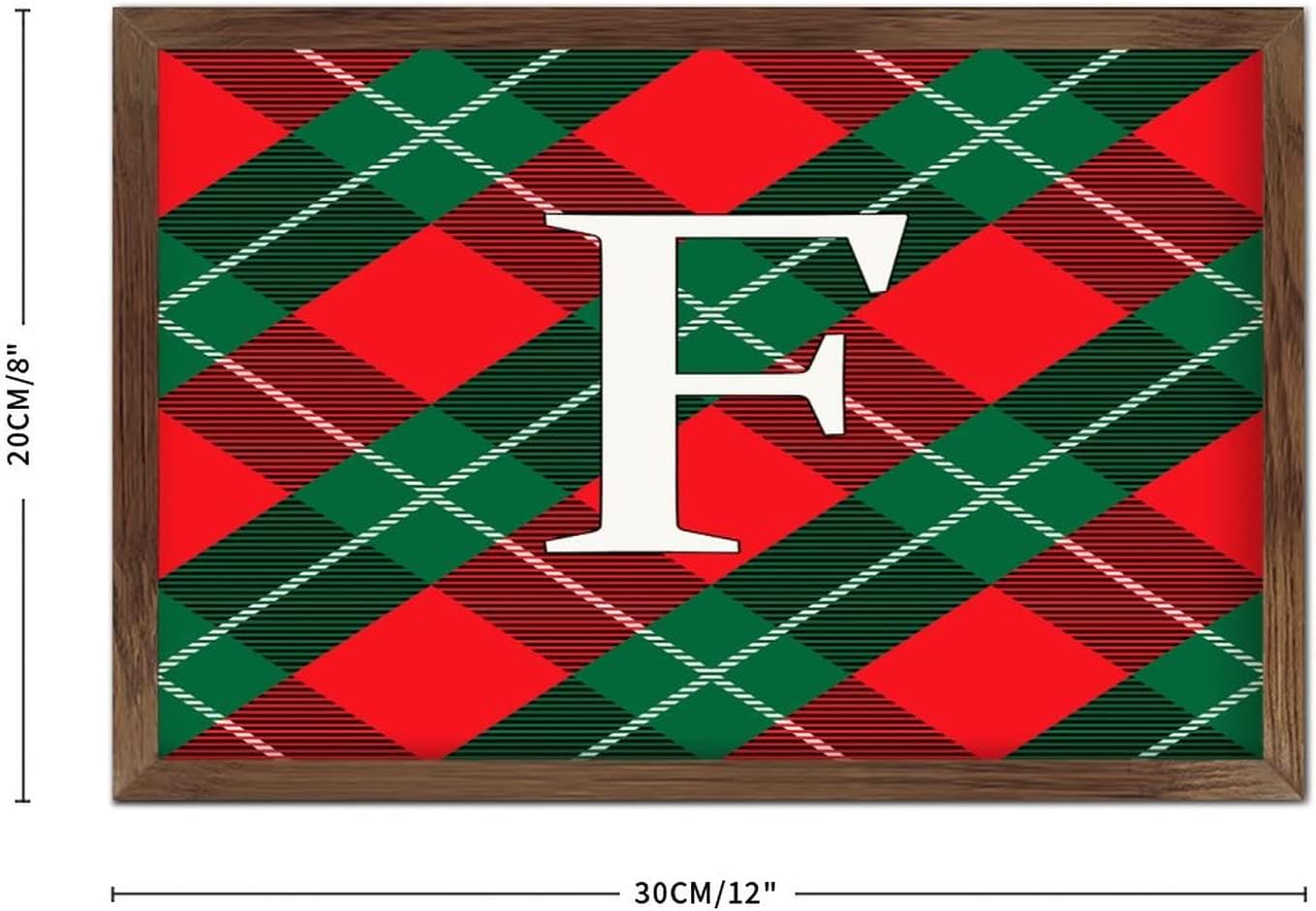 Wadcall Retro Wooden Wall Sign Initial Letter F 8x12 Inch