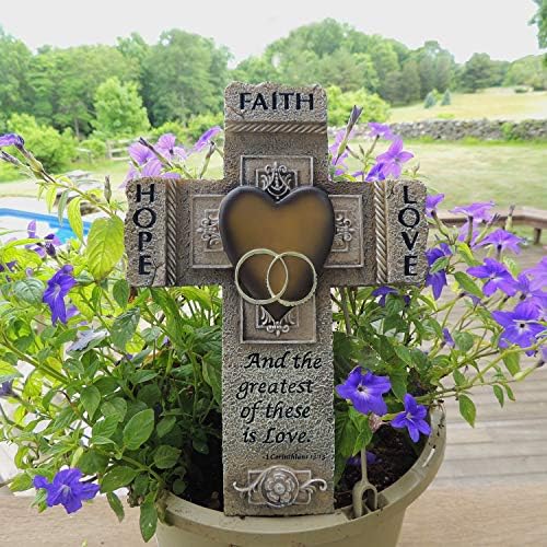 Faith Hope Love Marriage Wall Cross by Abbey CA Gift