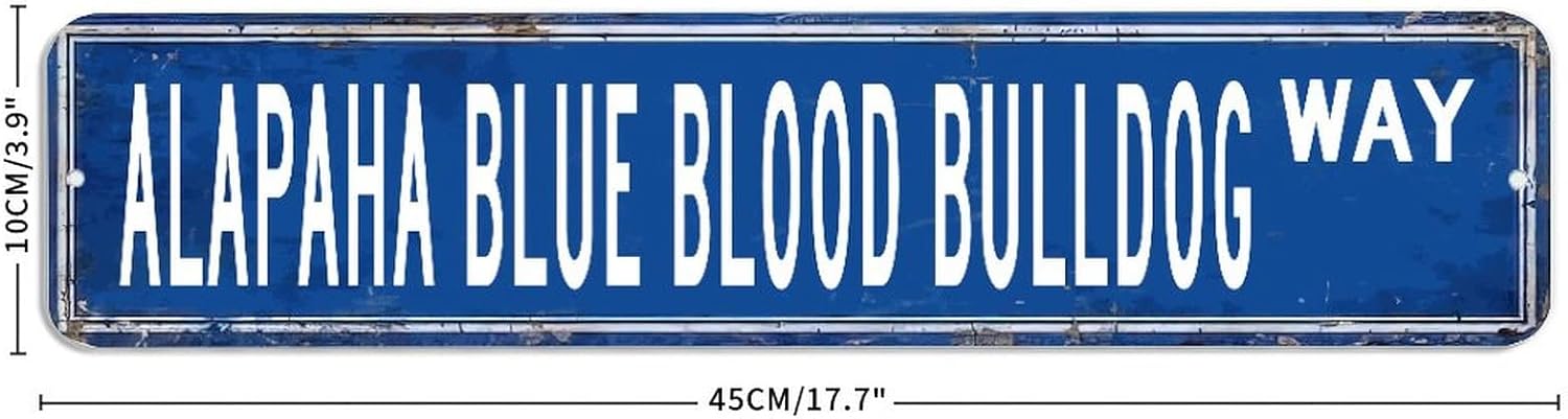 Alapaha Blue Blood Bulldog Metal Wall Sign