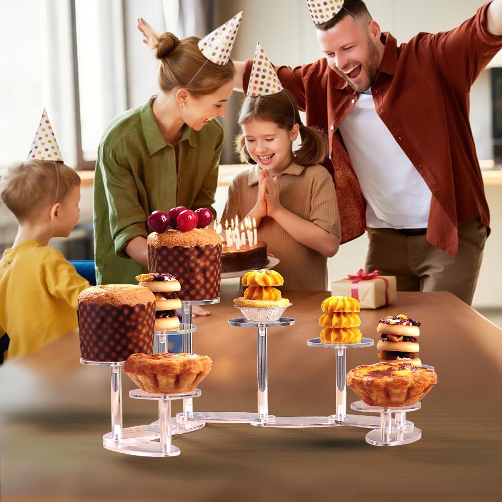 Acrylic Display Riser Stands 8-Tier Adjustable