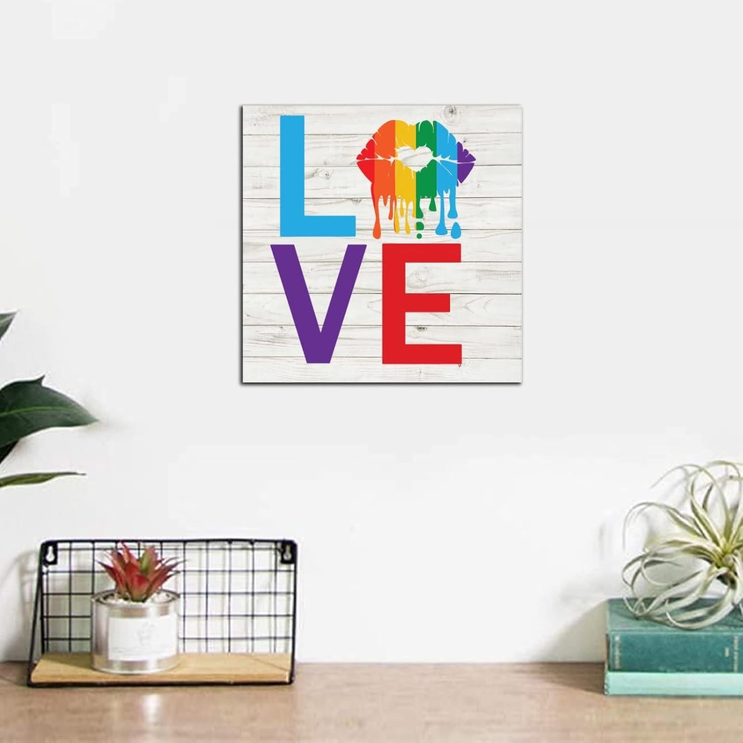 Pride Parade Love Wood Signs 6x6 Wall Art