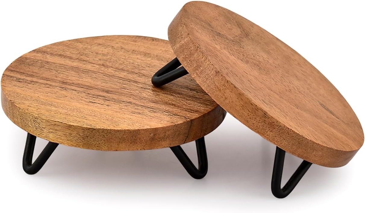 BHAVATU Riser Display Stands Set of 2 4x4x15