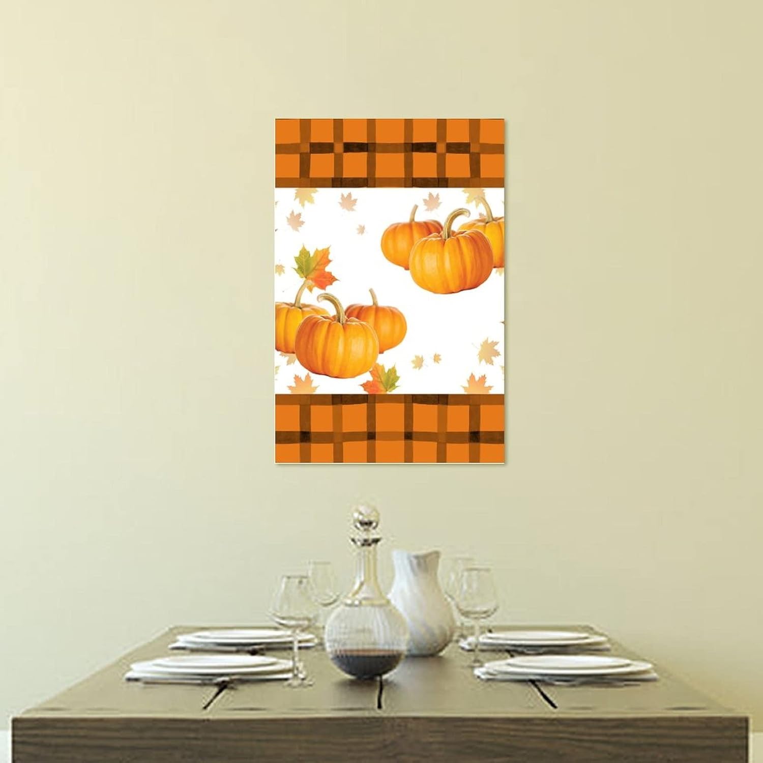Wooden Sign Fall Thanksgiving Autumn Pumpkin Maple Leaf Decor