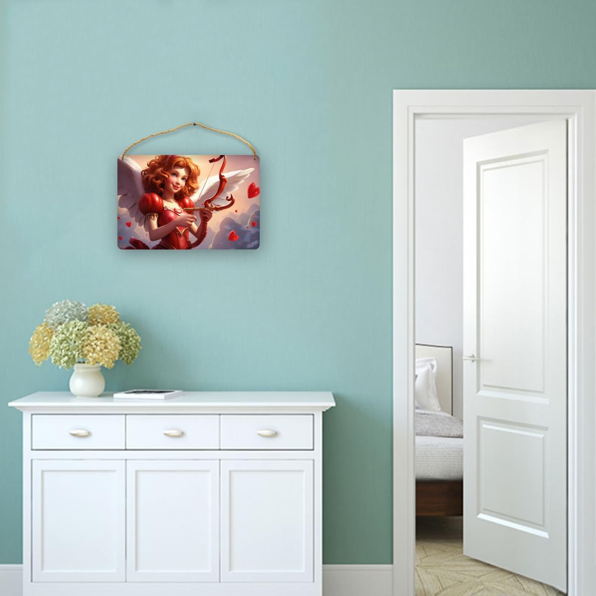 CDSASHCA Enchanting Cupids Charm Wood Sign