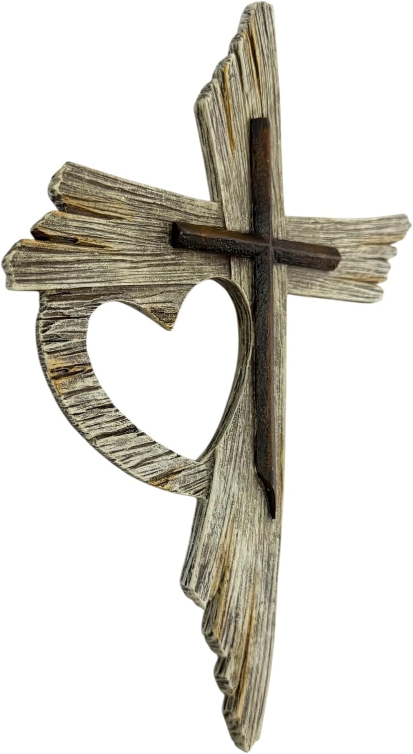 Top Brass One Love Rustic Wall Cross 12-Inch