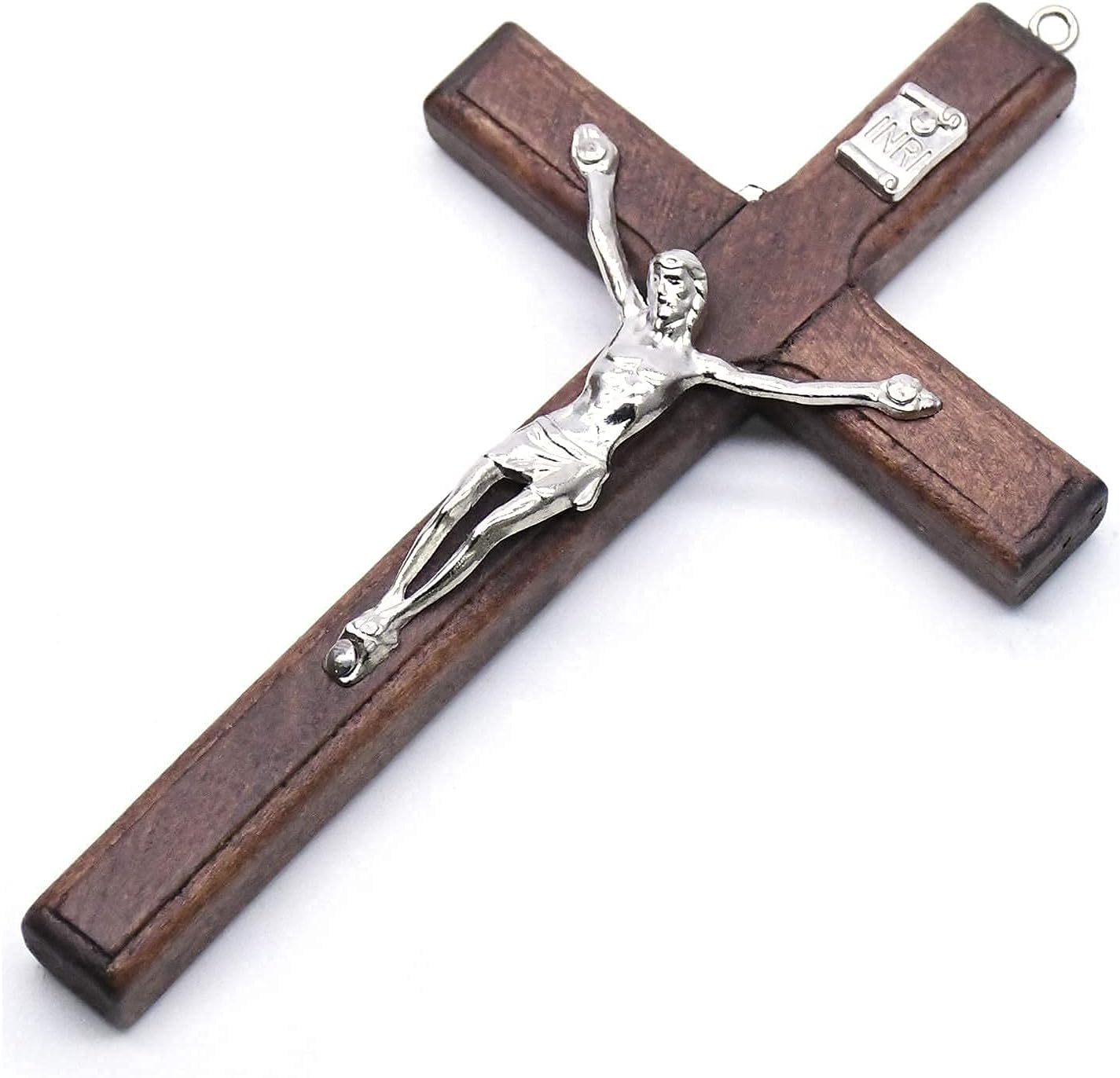 CHENGXIN Catholic Wall Cross 3 Pack Small Wooden Cross with Jesus