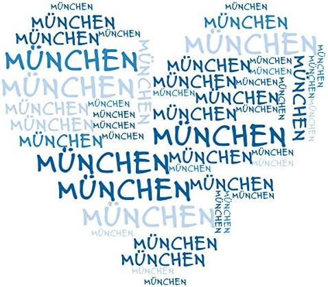 EuroGraphics Mnchen I Love You Blue 30x30 Wall Decor