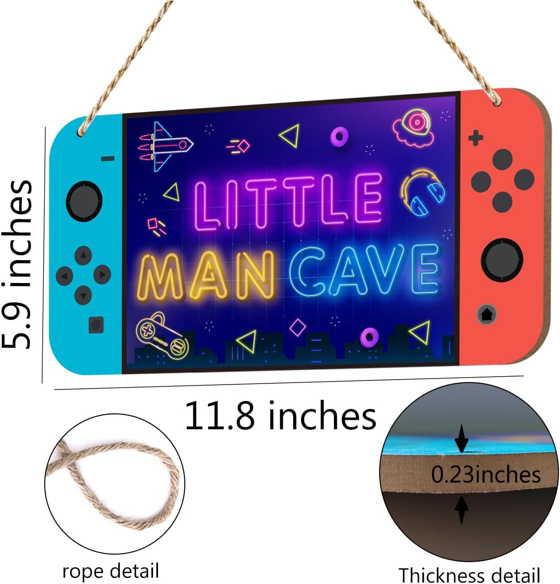 Little Man Cave Sign for Boys Room Decor 1