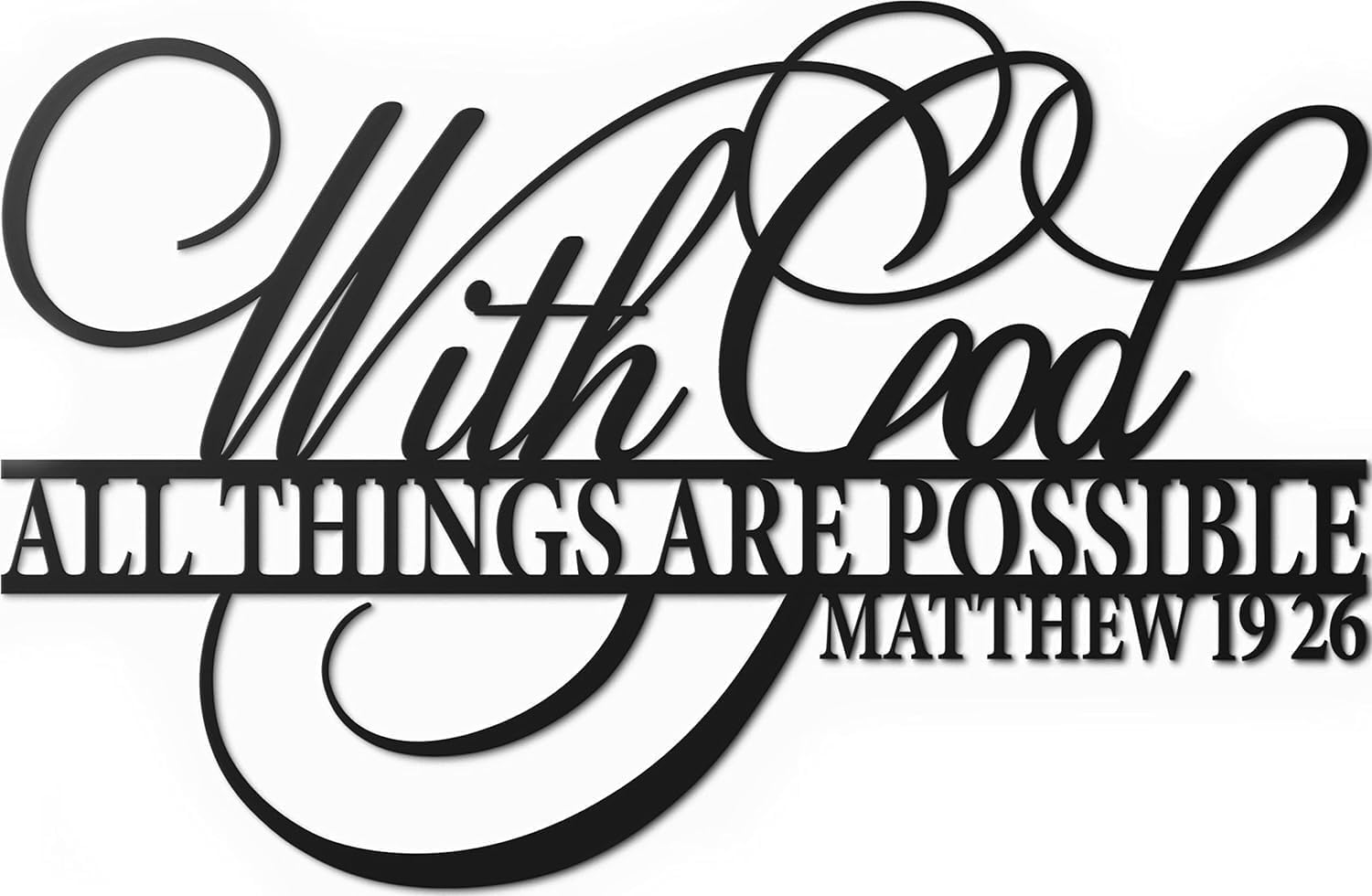 With God All Things Are Possible Metal Wall Decor