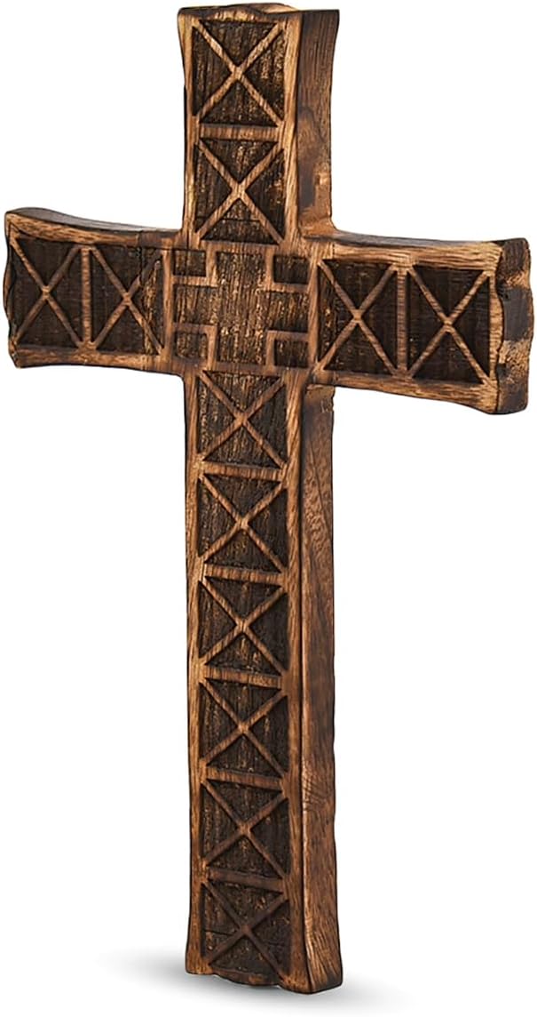 Mahasu Cross Mango Wood Wall Hanging Crucifix Catholic Decor