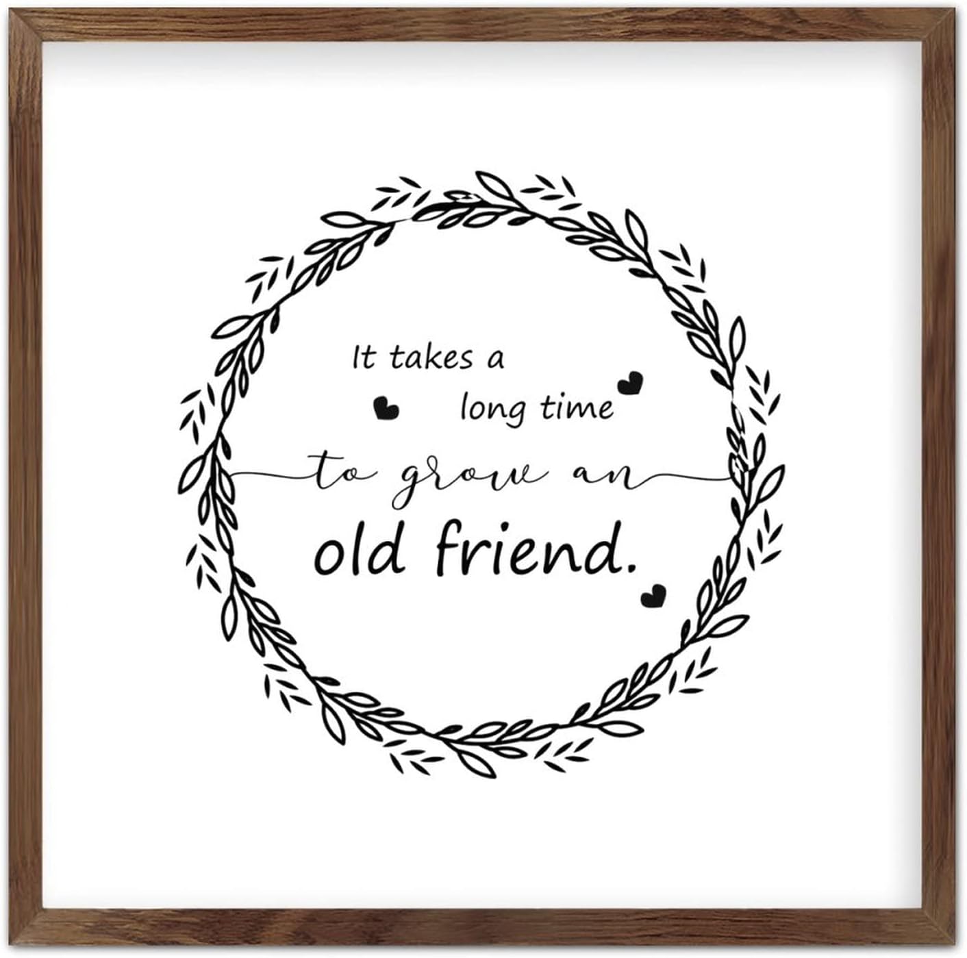 Rustic Wooden Wall Art Sign 12x12 Friend Appreciation Decor