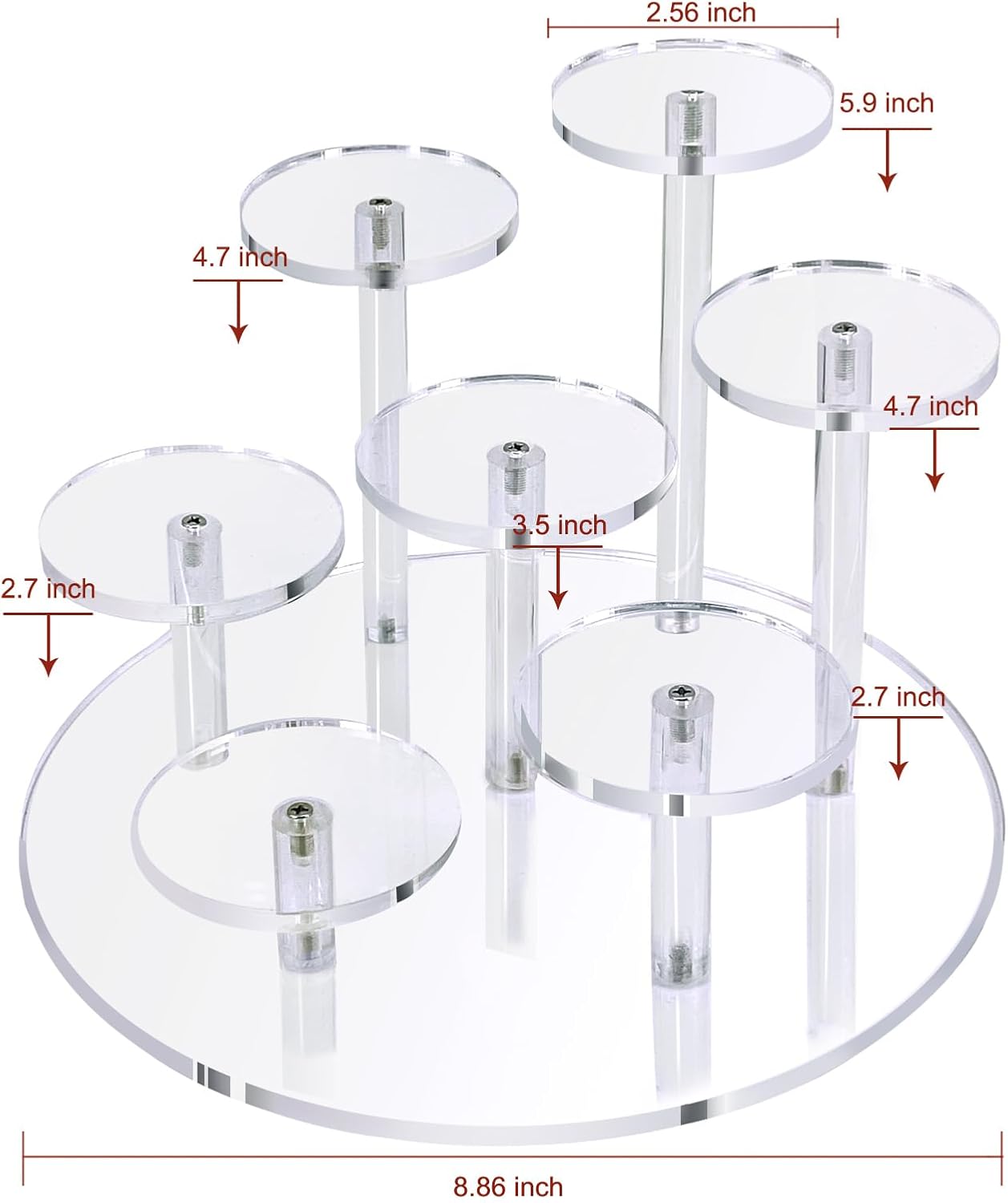 7-Tier Acrylic Display Stand for Figures and Collectibles