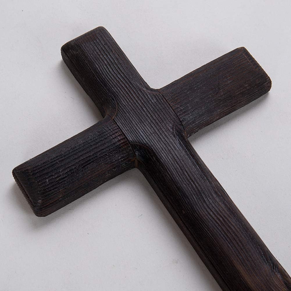 Kakalote Black Wooden Wall Cross Christian Decor