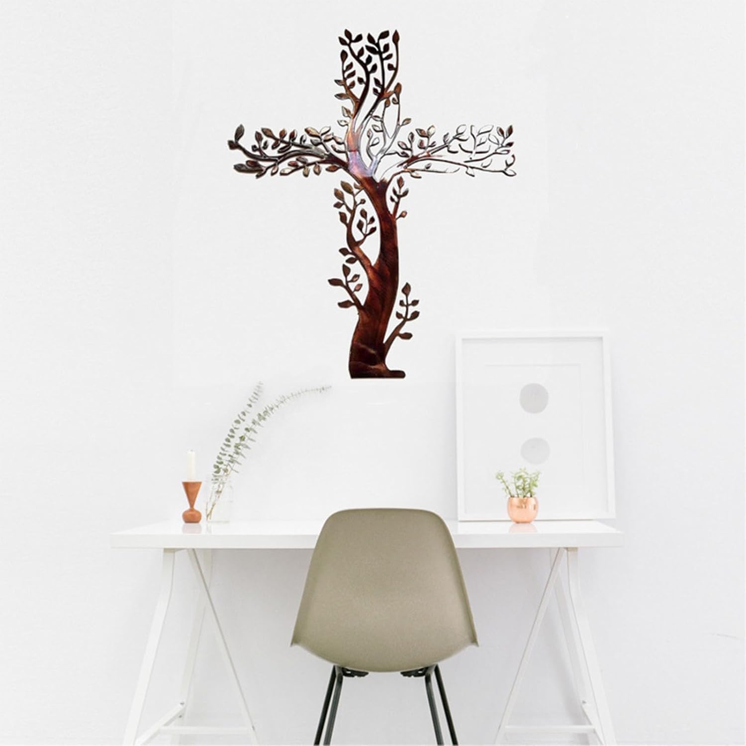 AMNGYOOK Metal Cross Wall Art 118x87 in