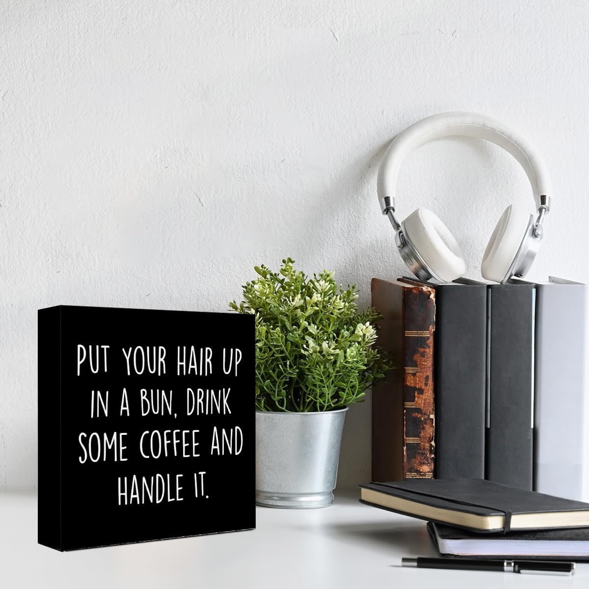Wuzyou Inspirational Wooden Block Sign 5x5x1 Inch