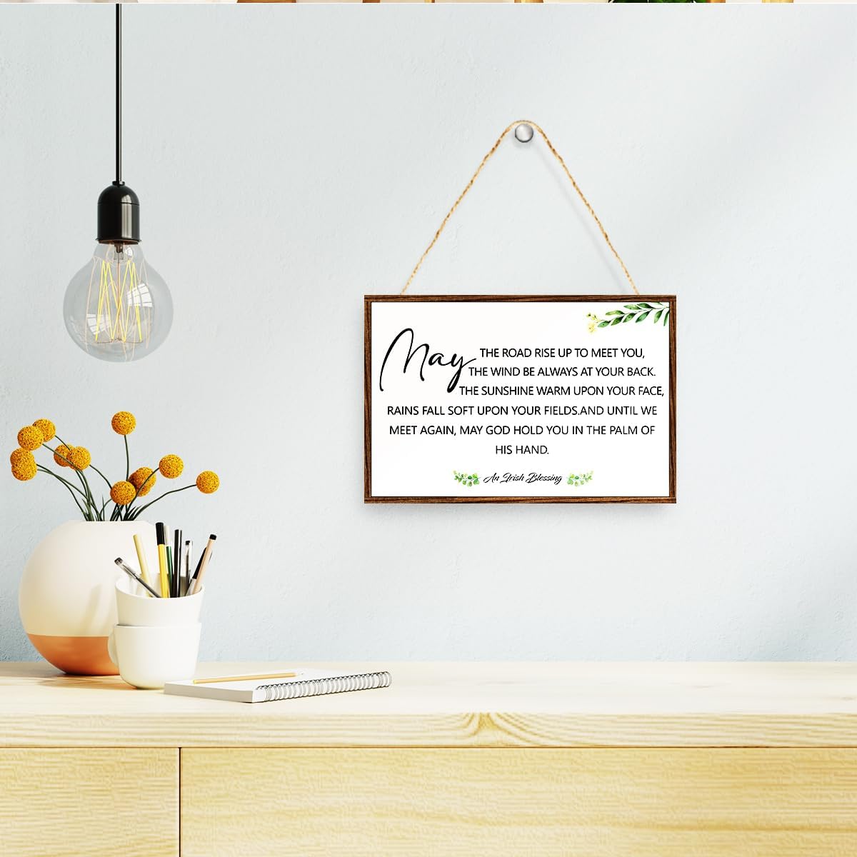 Irish Blessing Sign Wood Plaque Wall Decor