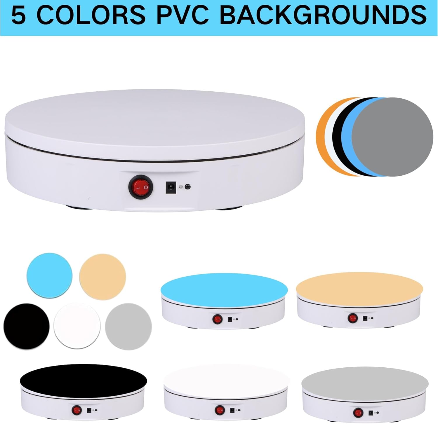 JAYEGT 360 Degree Electric Rotating Display Stand