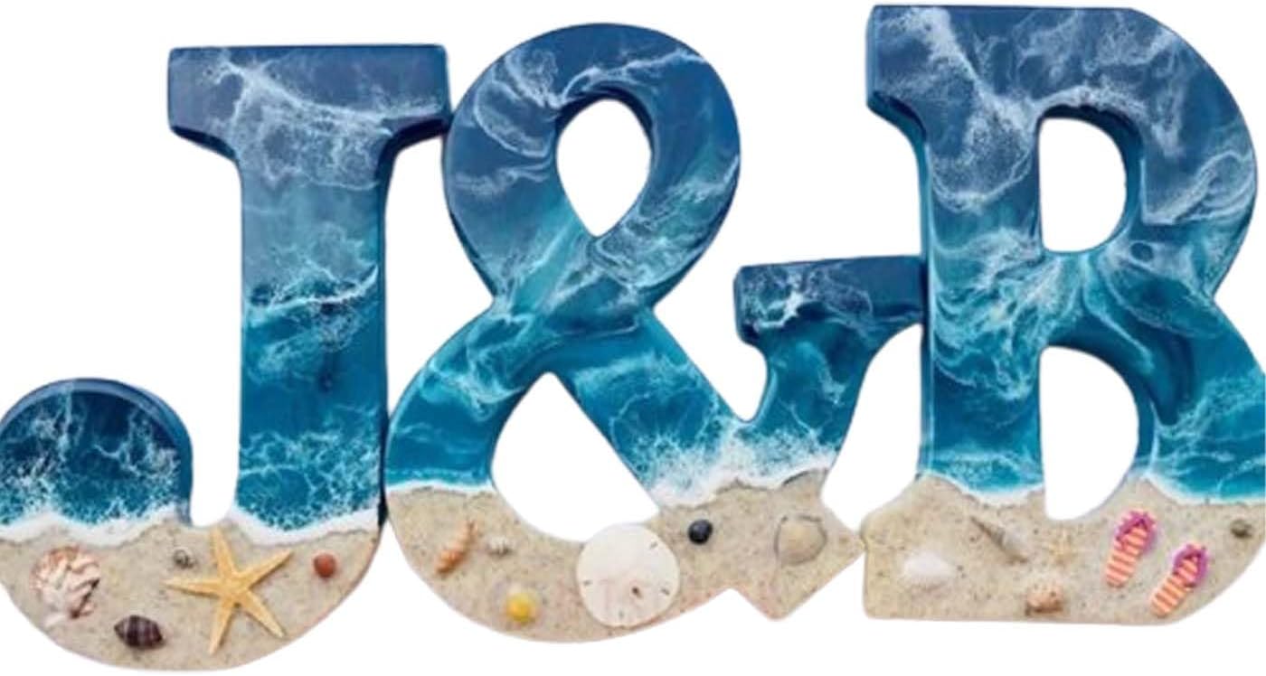 Personalized Sea Turtle Resin Letters Wall Decor