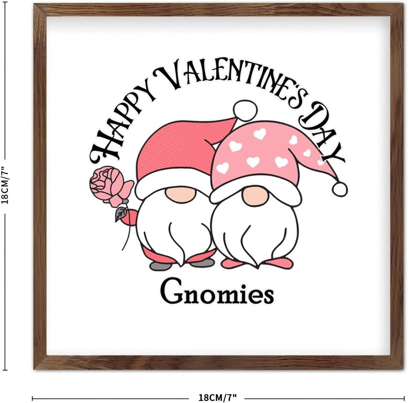 Wadcall Farmhouse Wood Wall Decor Happy Valentines Day Sign