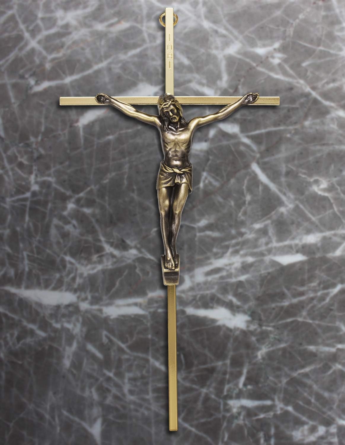 ACHIBANG 10 Inch Gold Crucifix Wall Cross
