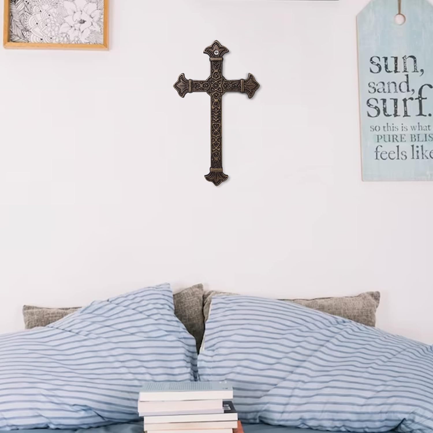 DreamsEden Metal Cross Wall Art Antique Design