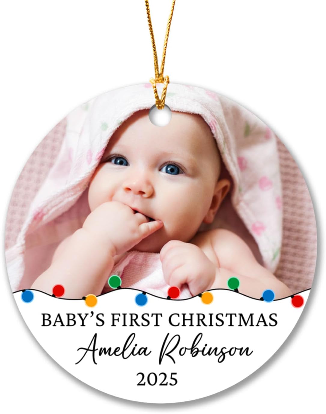 Personalized Babys First Christmas Ornament 2023