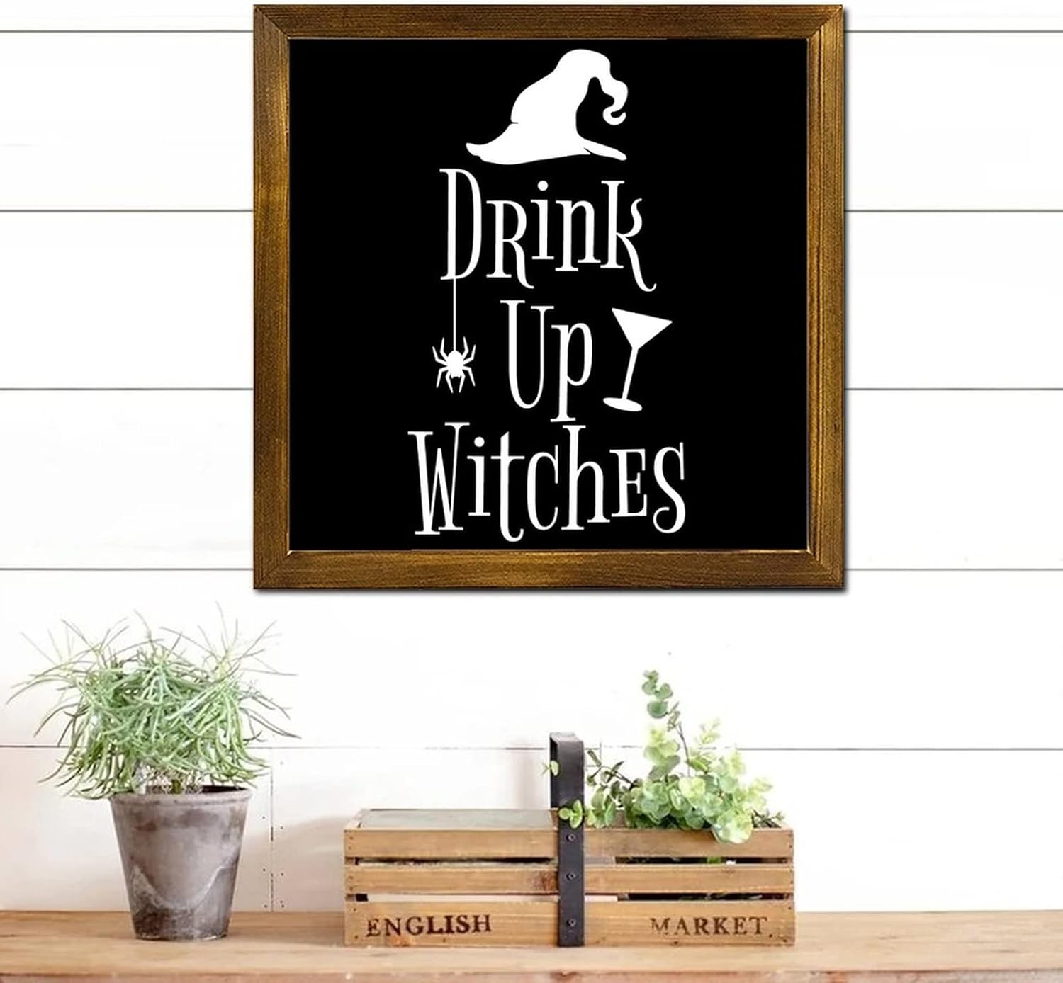 Halloween Wood Sign with Motivational Saying