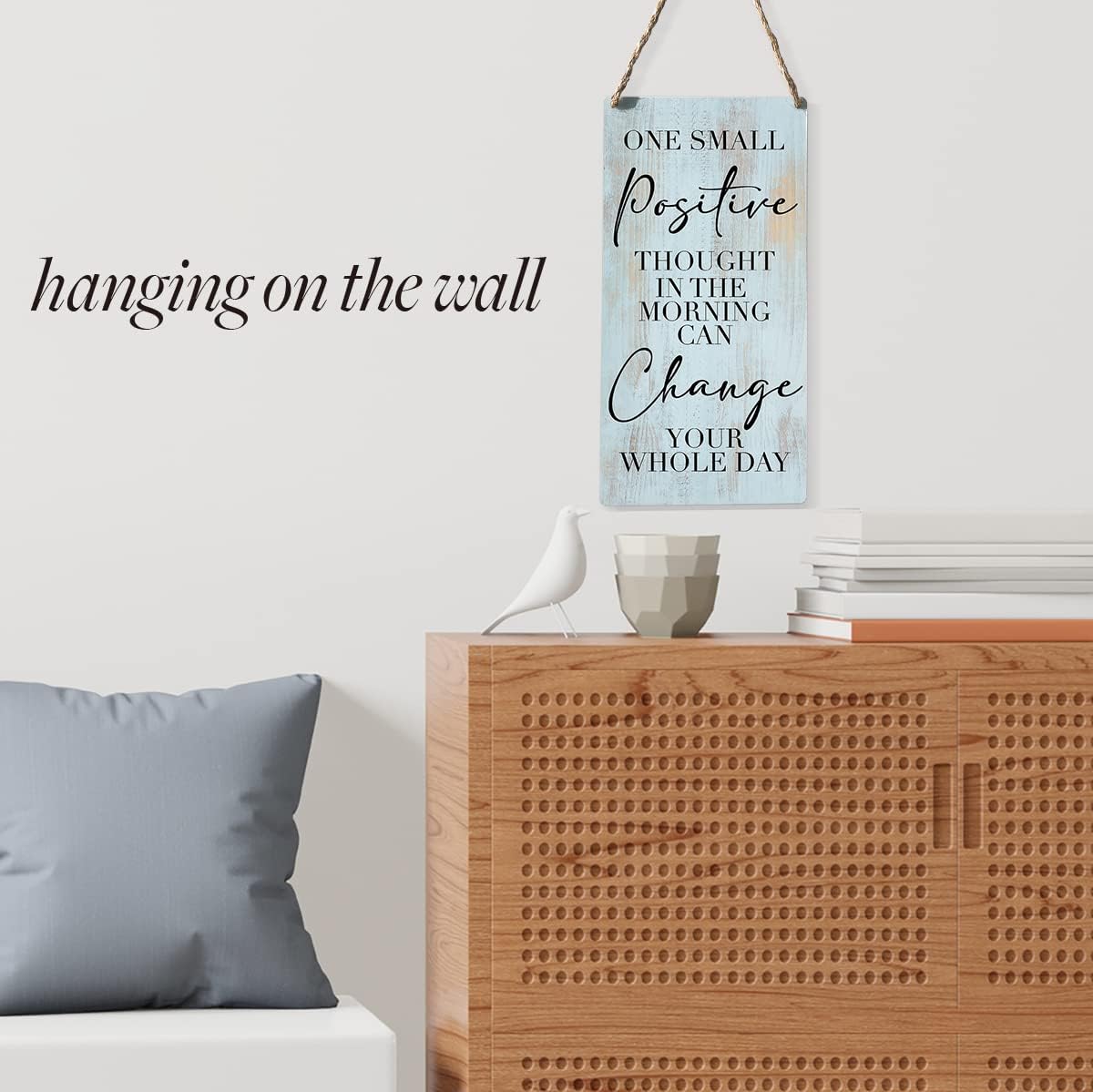Rustic Wood Inspirational Wall Sign Decor