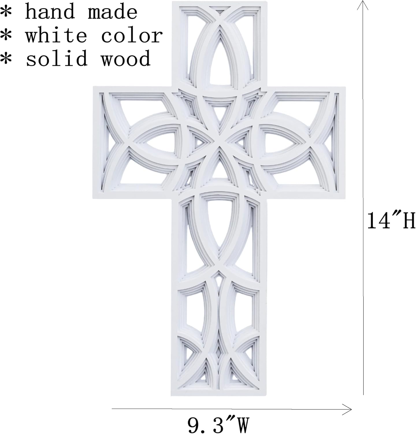 ADAVASYG Wall Cross 3D Layers Cross 14 Inch