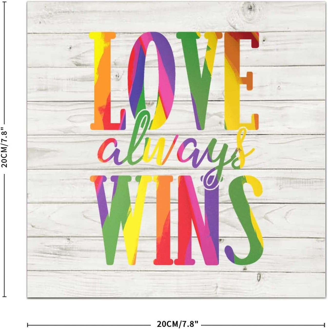 Pride Parade Love Always Wins Wood Signs 8x8