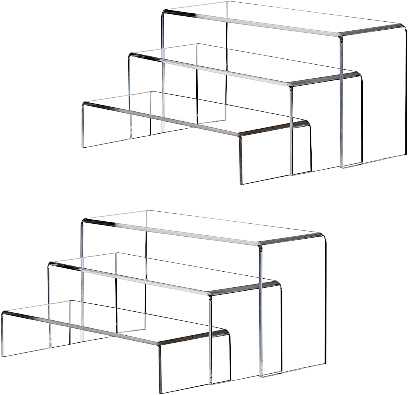 6pcs Clear Acrylic Display Risers for Cupcakes and Collectibles