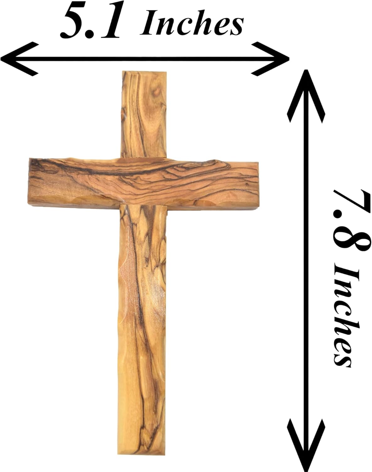 Zuluf Wall Hanging Olive Wood Cross Hand Carved Home Decor