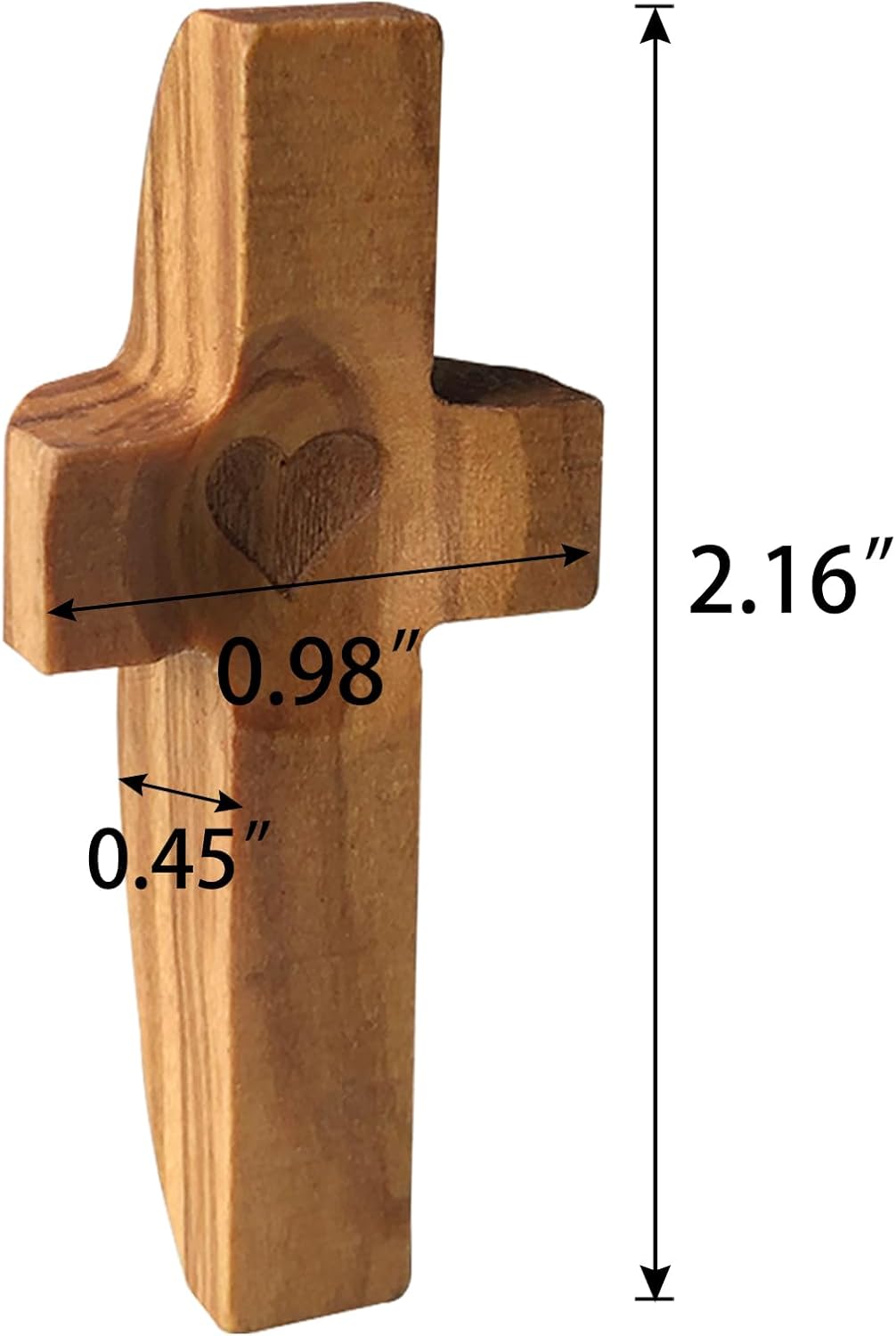 Cross My Heart Encouragement Gift Wooden Cross for Anxiety Relief