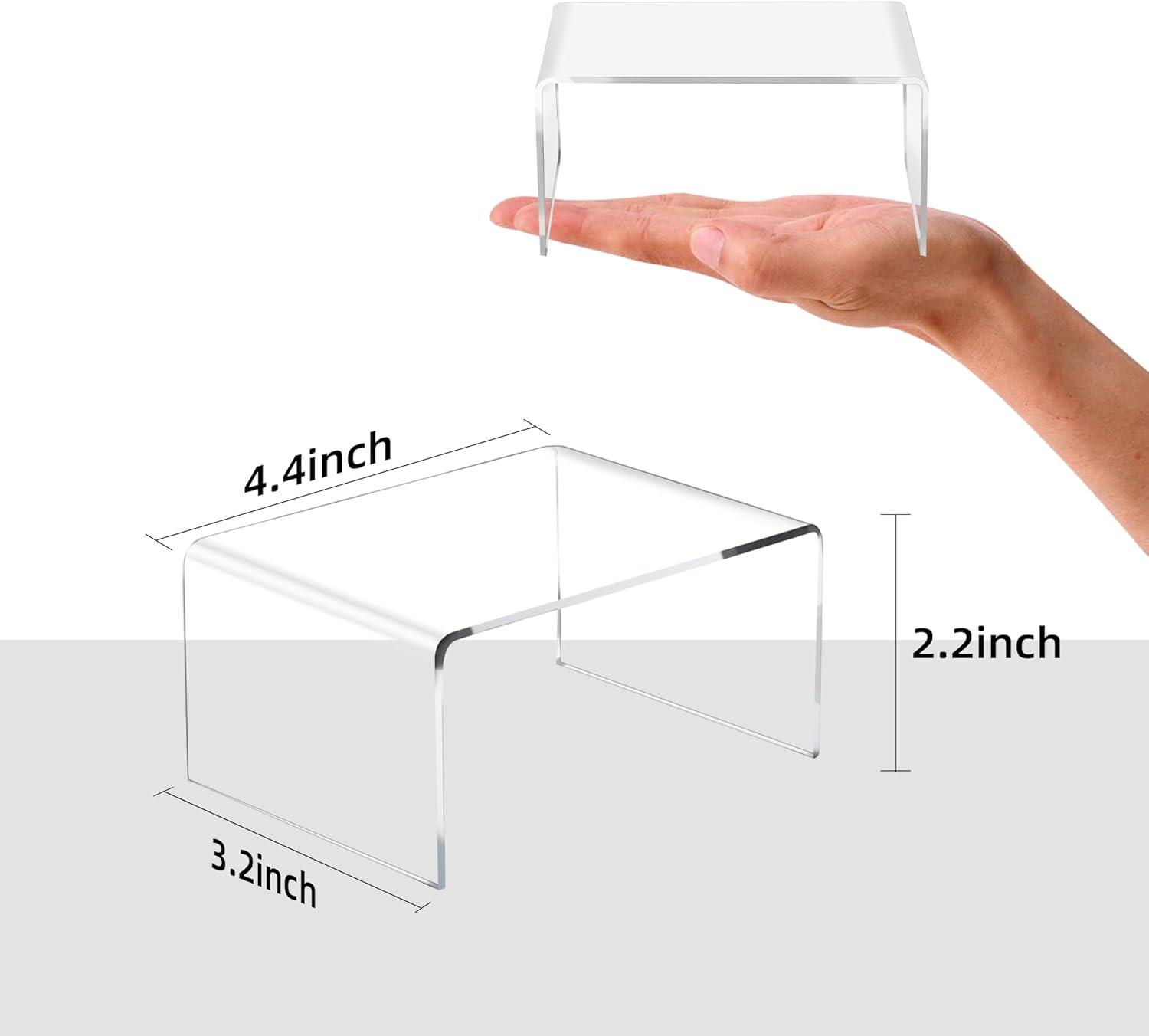 CLAY TONIC 12-Piece Clear Acrylic Display Riser for Funko POP Figures