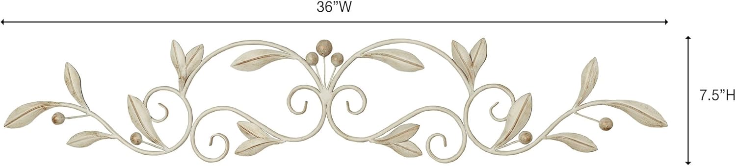 Catarina Ivory Medium Metal Wall Topper 1