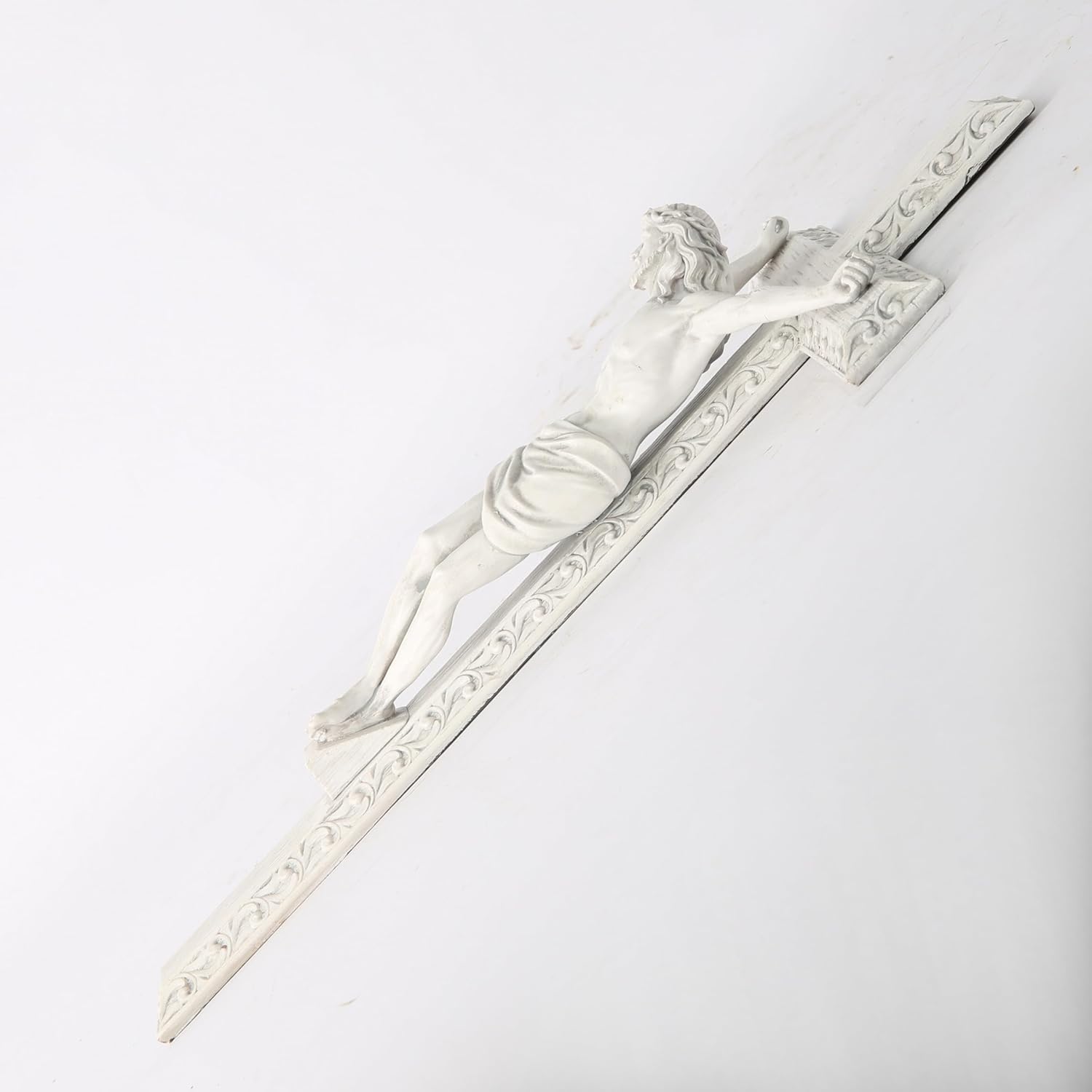 BC Catholic Crucifix Wall Cross 12 Inch Hand Painted