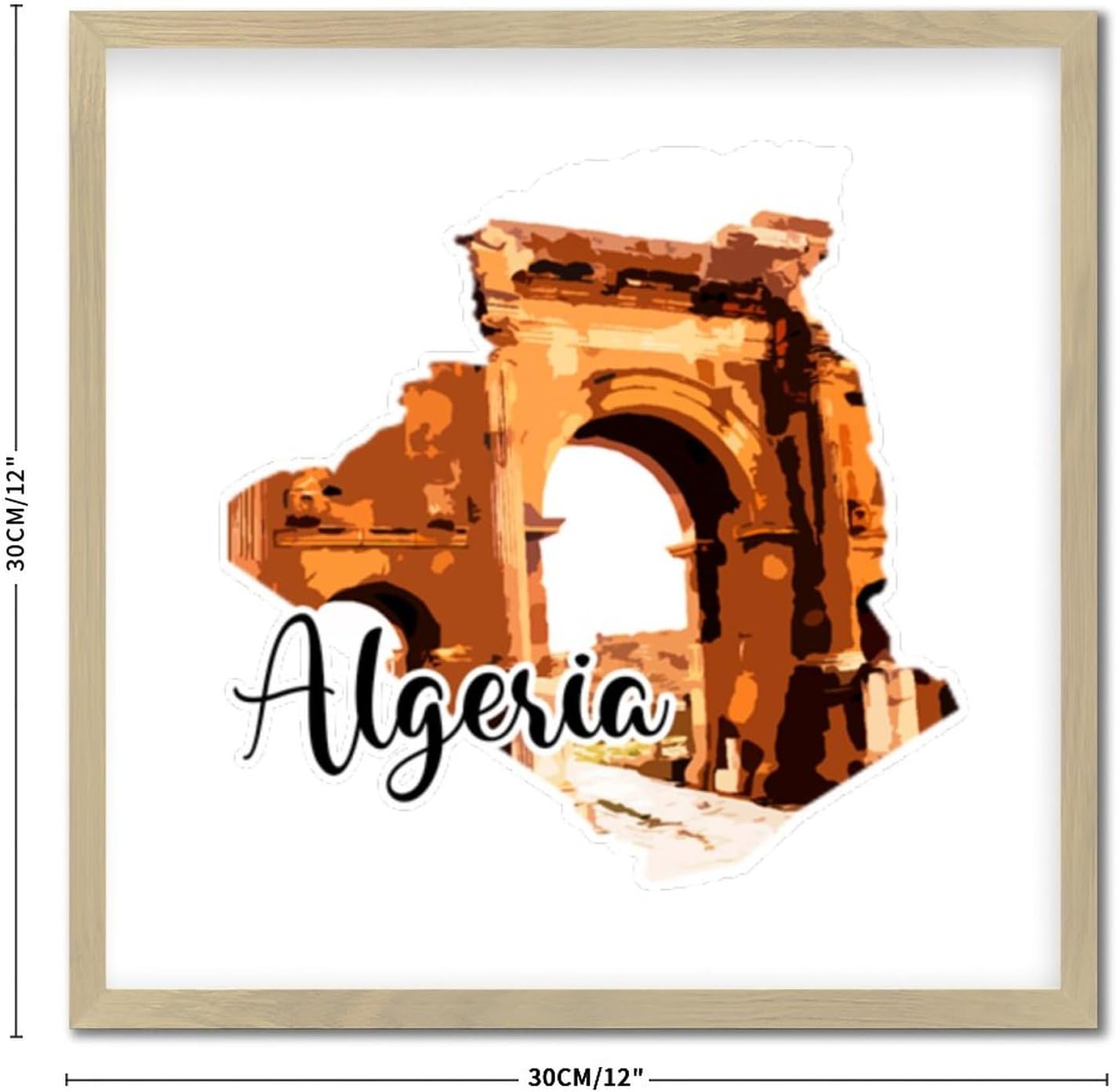 Personalized Wood Framed Sign for Algerian Wall Art