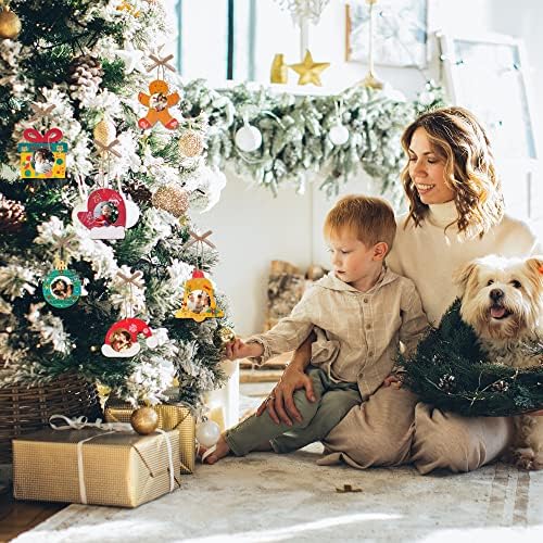 Shitailu 24Pcs Christmas Photo Frame Ornaments DIY Kit