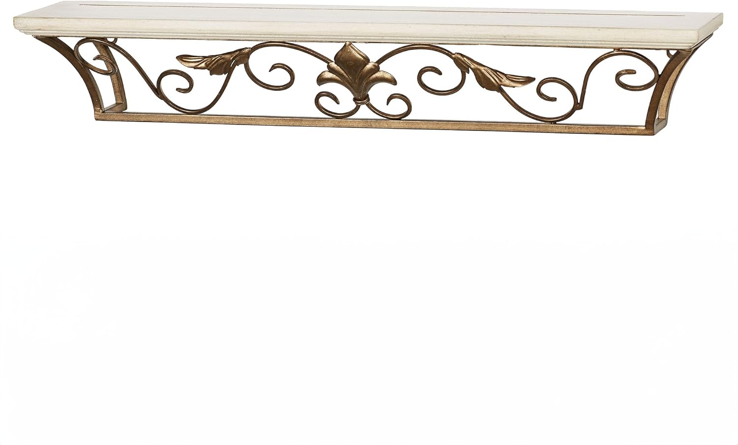 Touch of Class Delia Ivory Fleur De Lis Wall Shelf