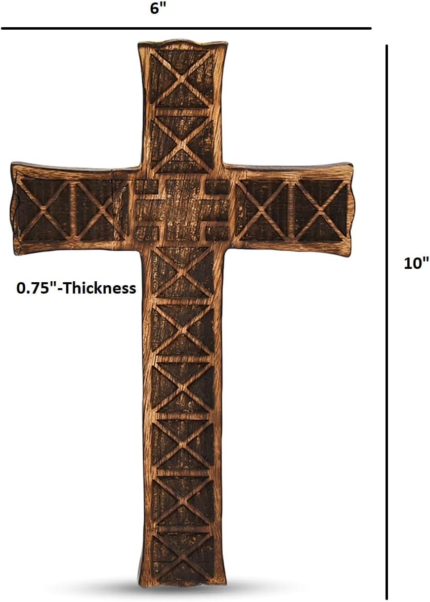 Mahasu Cross Mango Wood Wall Hanging Crucifix Catholic Decor