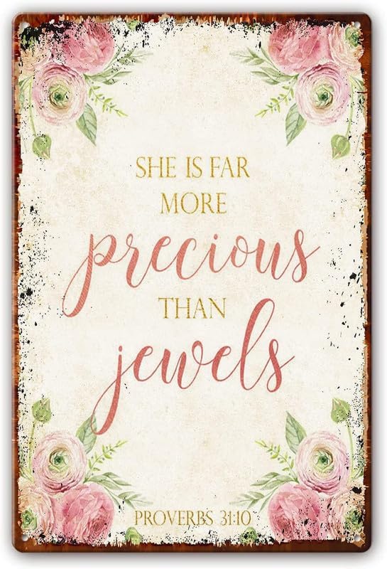 Asfqweff Proverbs 31 10 Vintage Tin Sign